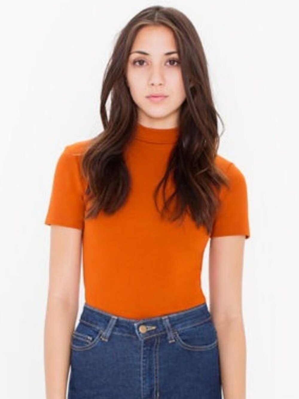 American Apparel Ponte Mockneck Umbar T Shirt